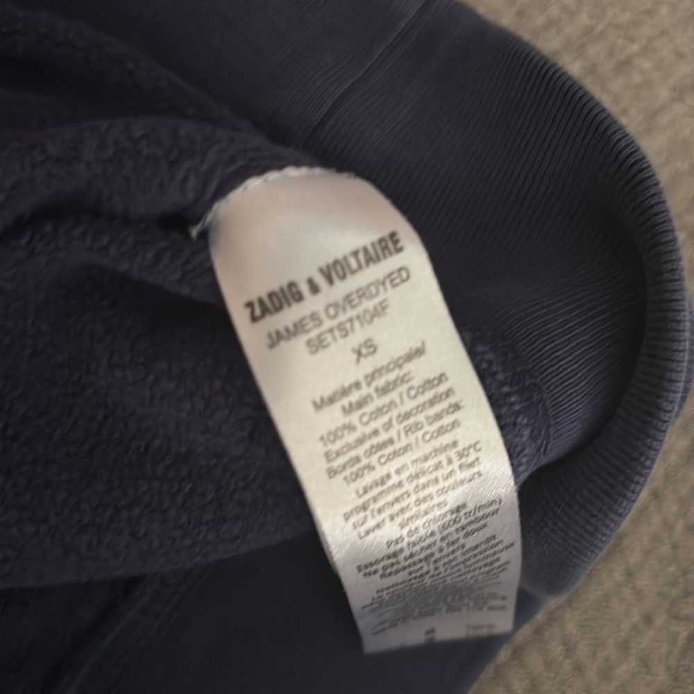 Zadig & Voltaire Blue Crewneck with White Print - Picture 3 of 3